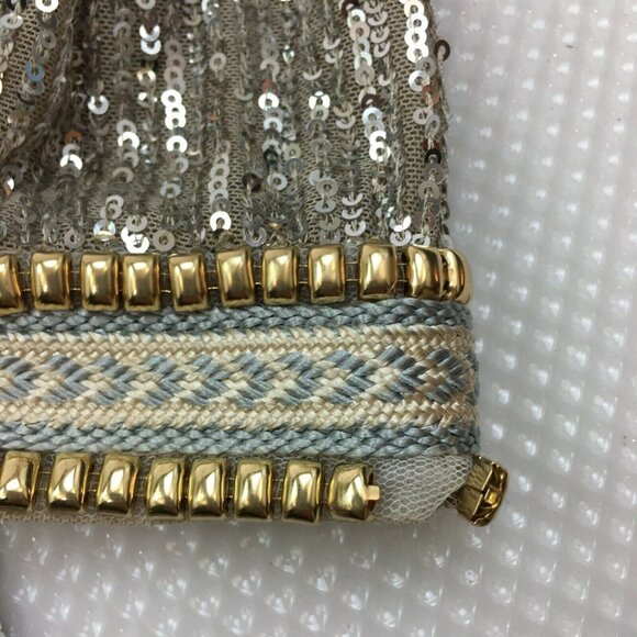 Guess Patrice sequin mini Dress Color: Light Gold Multi Size: XSmall - Picture 3 of 9